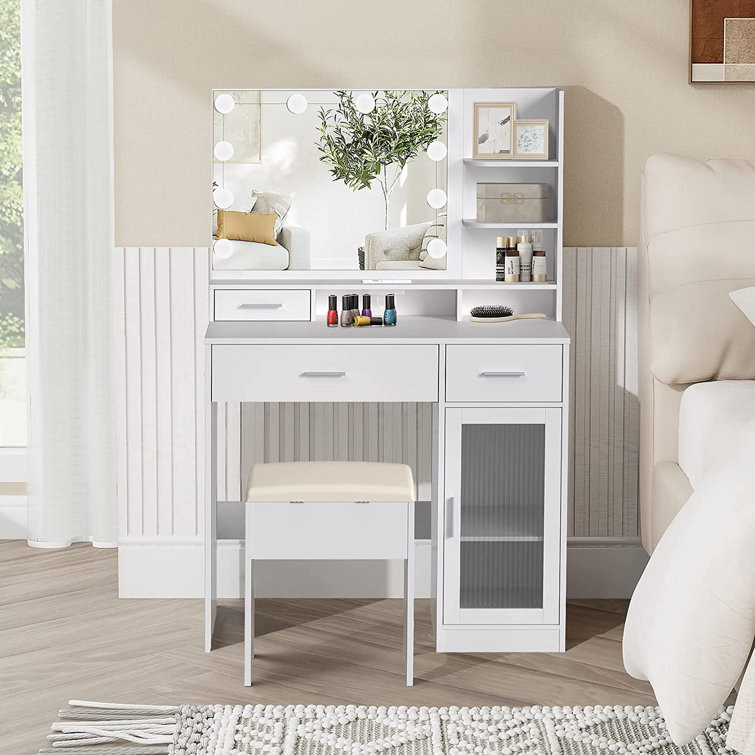 White dressing hot sale table wayfair